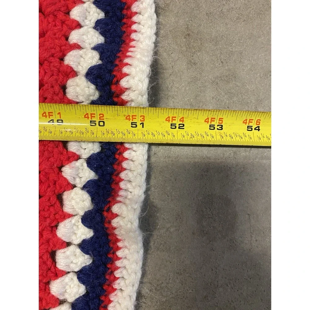 Vintage‎ Patriotic Crochet Afghan 68